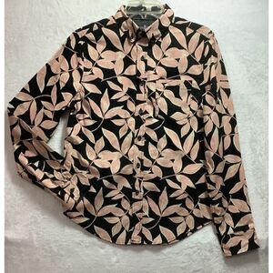 Eighth Avenue Button Down Mens Long sleeve Dress shirt Pink and Black New